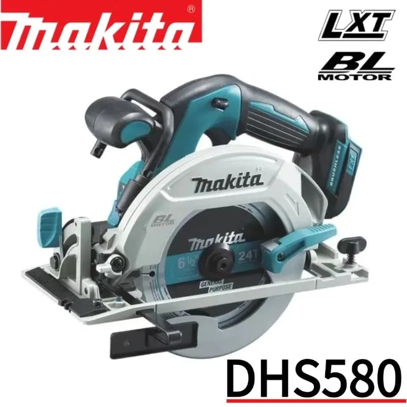 Scie circulaire électrique sans fil Makita à moteur sans balais, rechargeable, portative, pour bois et pierre, avec lame réglable, neuve