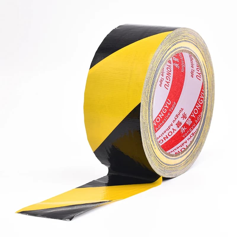 Bande de Barrière d'Avertissement de Sécurité Noire et Jaune, Adaptée au Marquage des Sols, des Murs, des Tuyaux et des Équipements