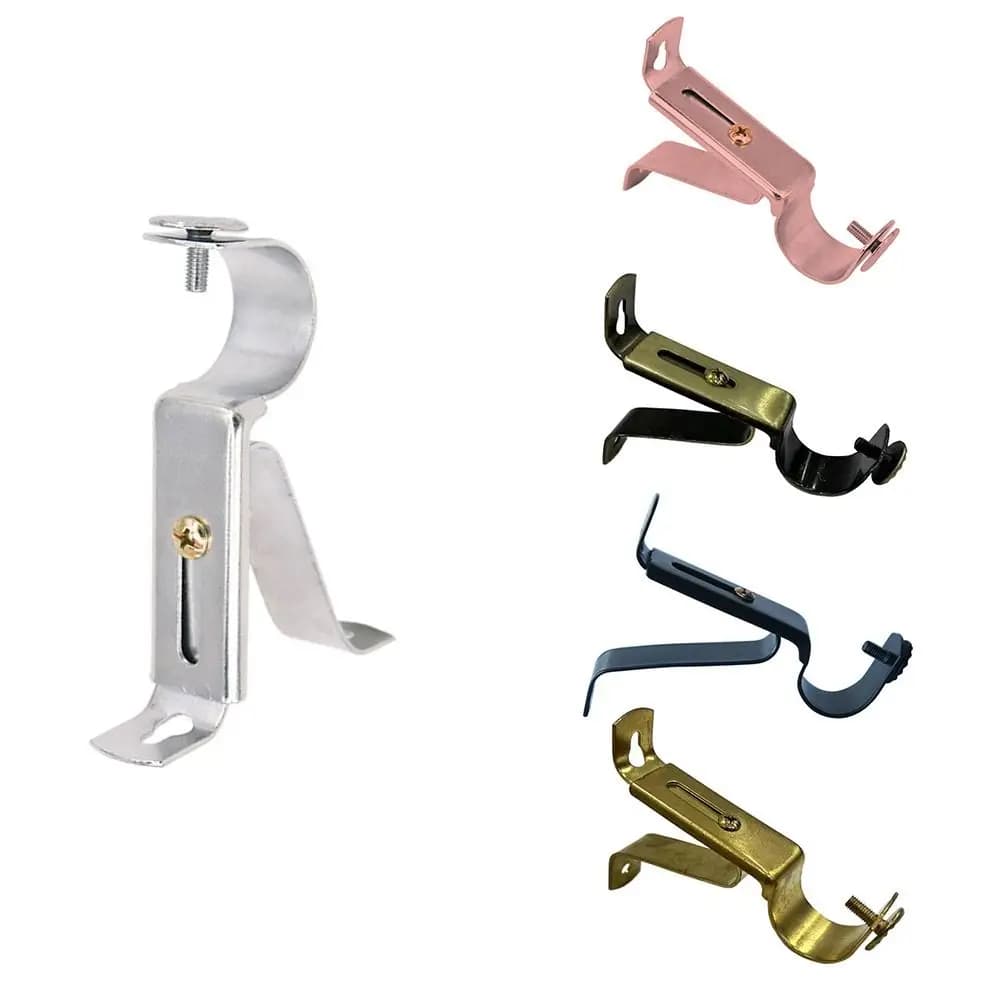 Tringle à Rideau Durable en Métal, Support Réglable, Barre Transversale, Pince en Fibre, Accessoires, Nouveau