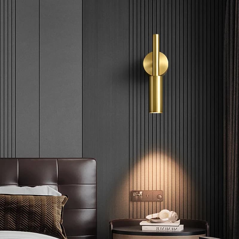 Applique murale LED en laiton, 3 couleurs, variateur de température, rotative, pour salon, chambre à coucher, éclairage de lecture, or, noir, livraison directe