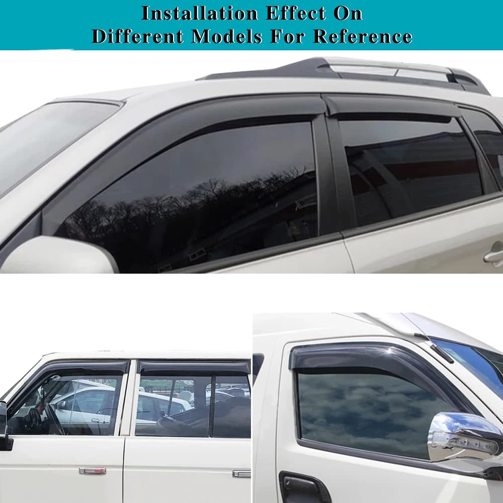Visière de fenêtre latérale de voiture pour ISUZU D-MAX 2002 – 20224, protection contre le soleil et la pluie, bouclier d'ombrage, protection d'abri, cadre autocollant, accessoires