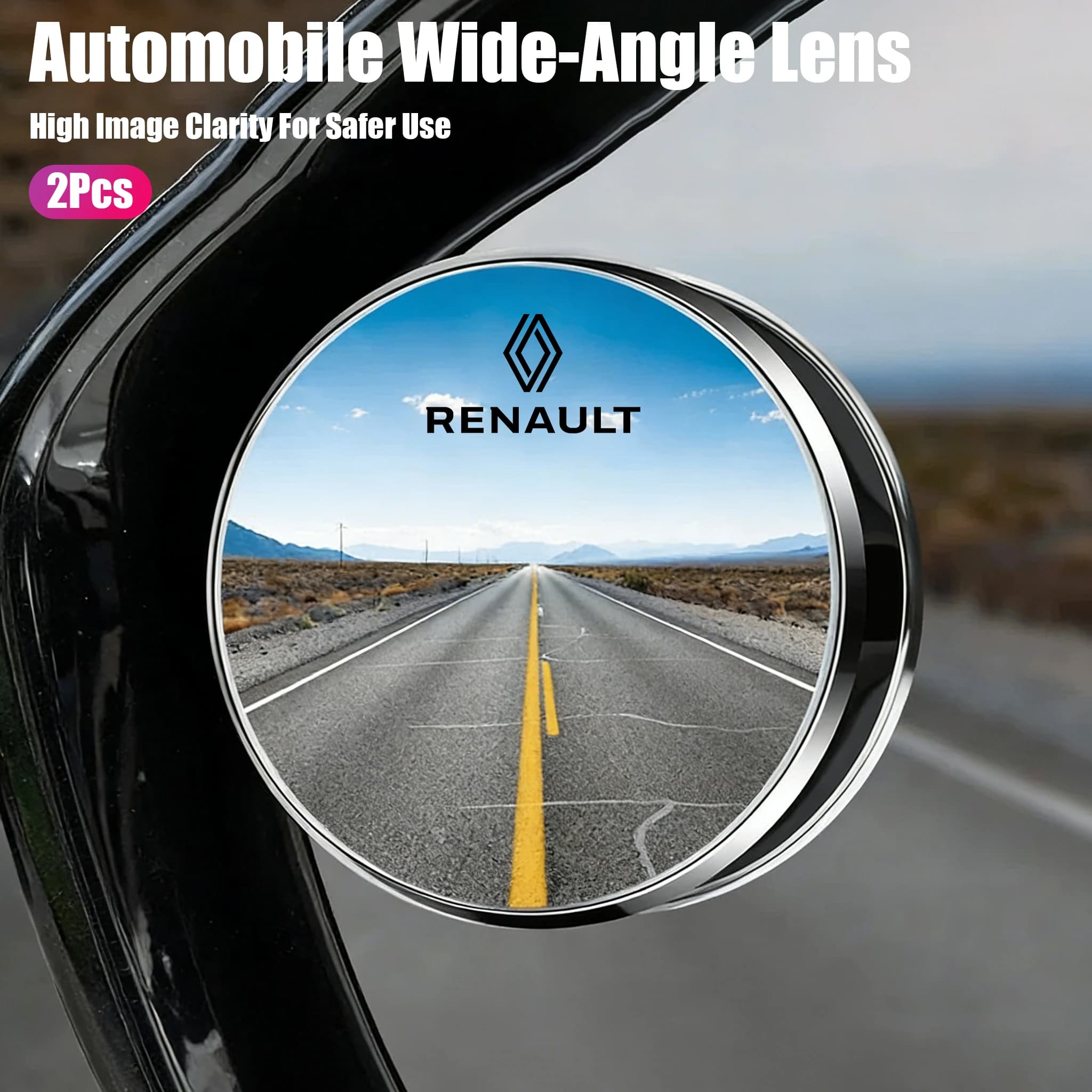 Rétroviseur de voiture 360° °   Petit miroir rond, accessoires automobiles pour Renault Clio Sandero Captur Megane R5 4 E-tech Scenic Austral