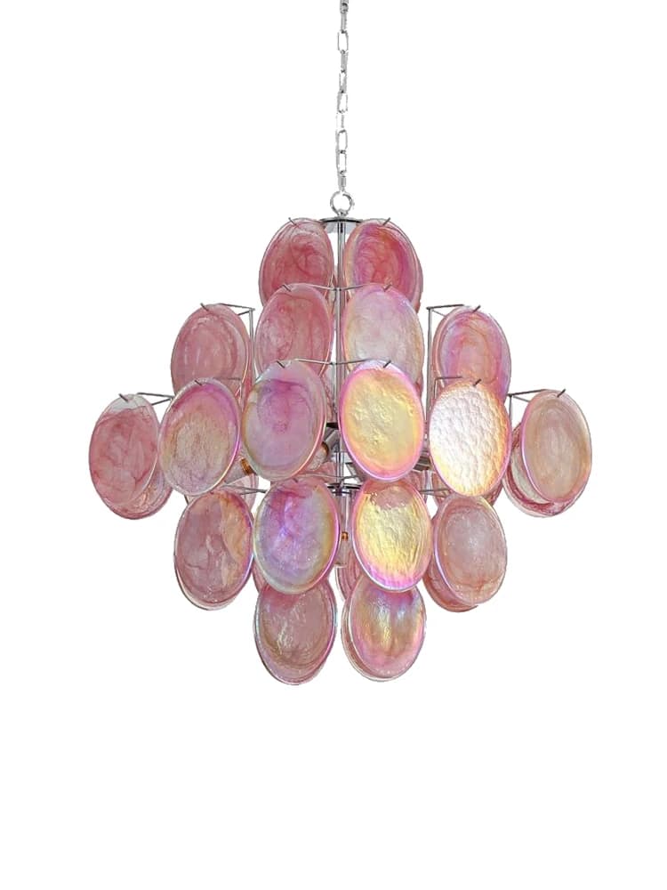 Plafonnier LED Vintage en Verre avec Nuage Rouge, Design poumons, Luminaire Décoratif d'Nik, Idéal pour une Salle à Manger ou un Foyer