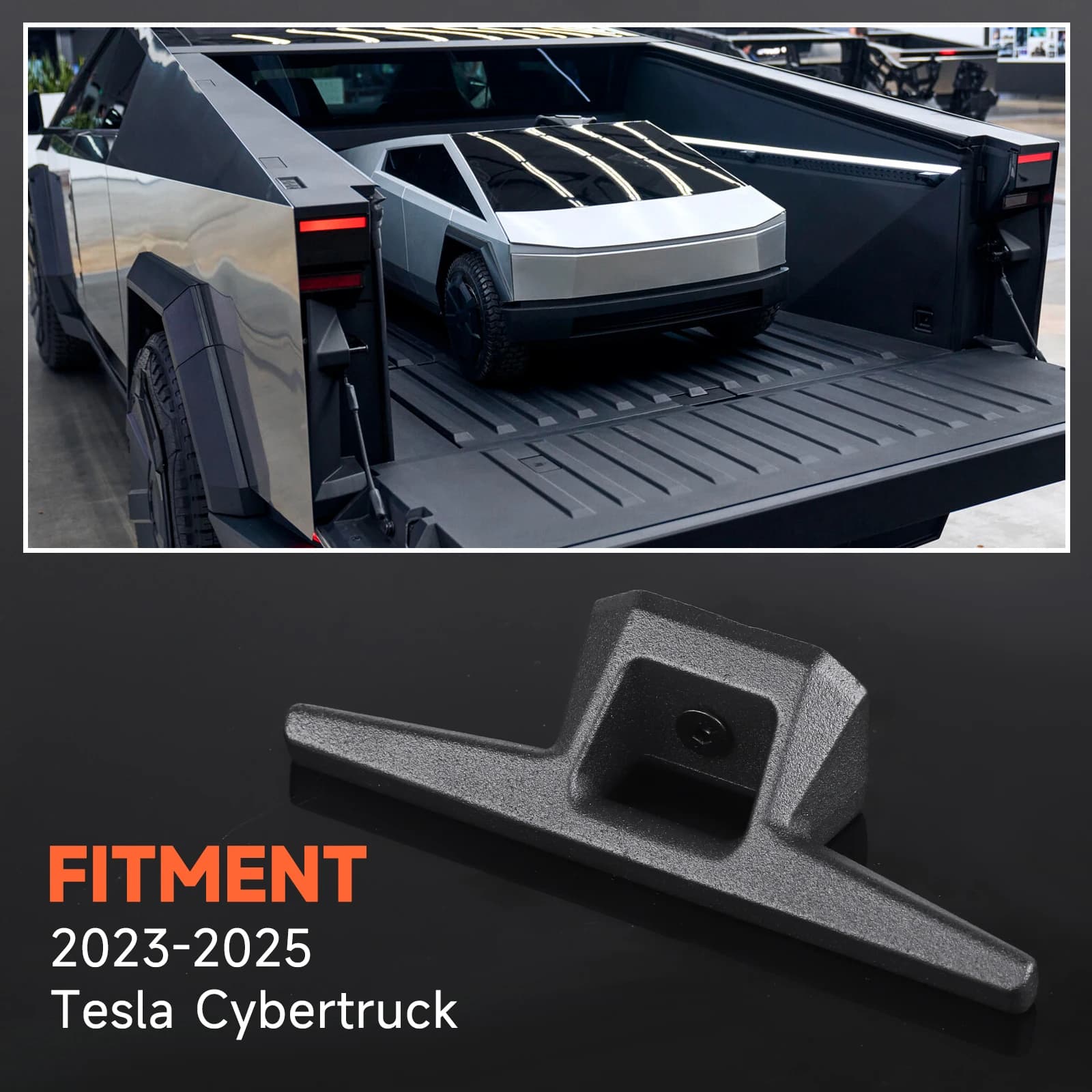 Tout nouveau Tesla Cybertruck 23 2024 2025 accessoires seau arrière Rail crochet de fixation robuste en acier taquet crochet clou fixe