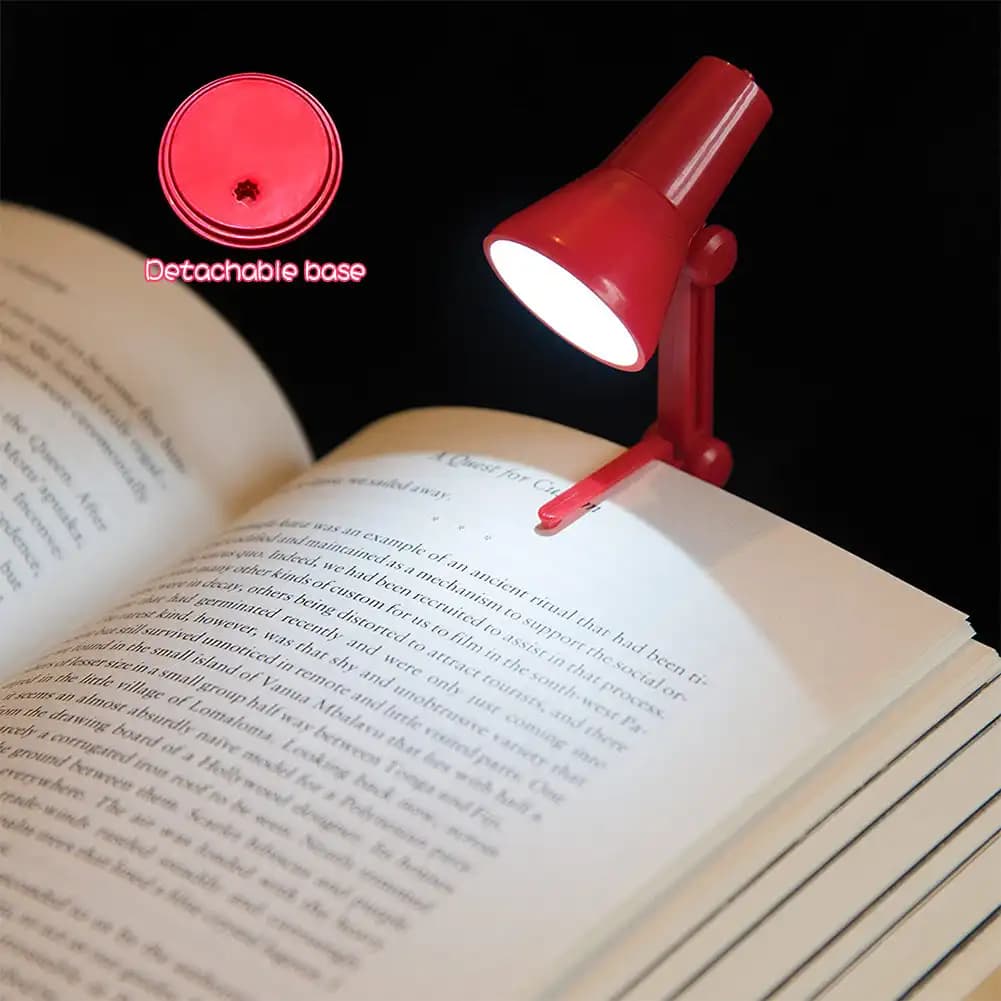 Petite lampe de nuit créative pour chambre à coucher, mini lampe à clip pour livre, lumière chaude, protection des yeux, lampe de table, lampe de couette non enfichable