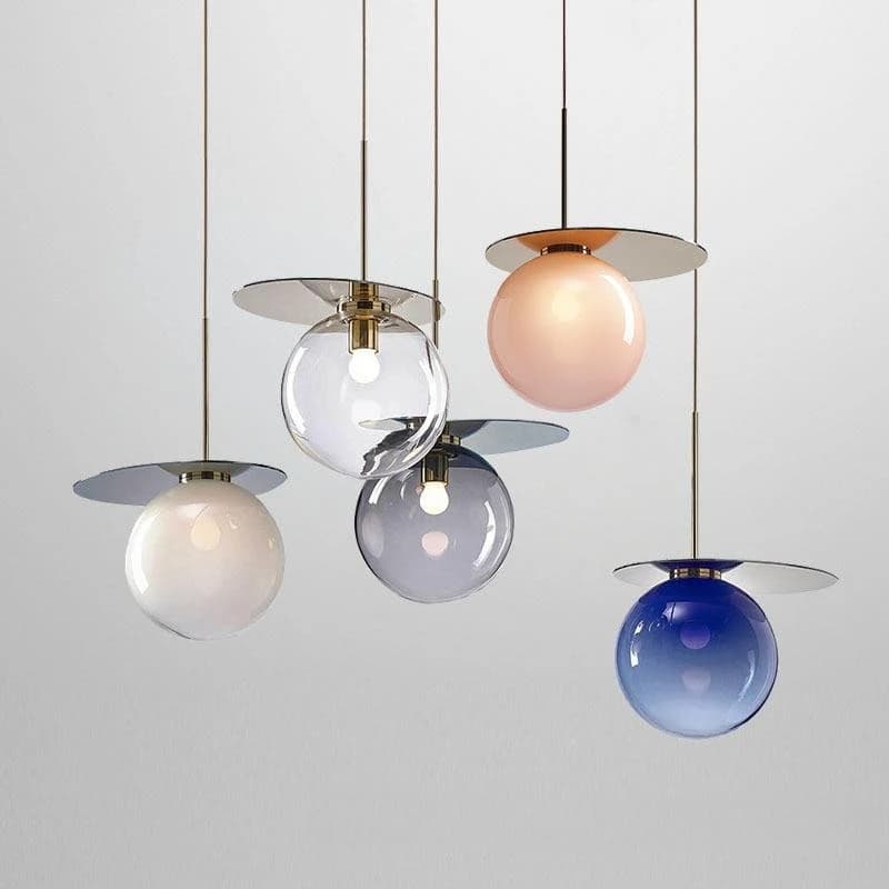 Lustre LED moderne et romantique en verre coloré à bulles, design de créateur, pour restaurant, salon de thé, décoration de maison 2026
