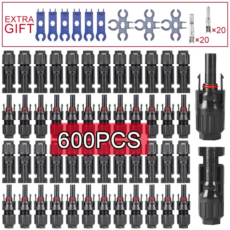Kit de connecteurs solaires photovoltaïques, 400/200/100/40/20/10 pièces, connecteurs Solor de panneau 1000V 30A pour câble PV/MC 2.5/4/6 mm2