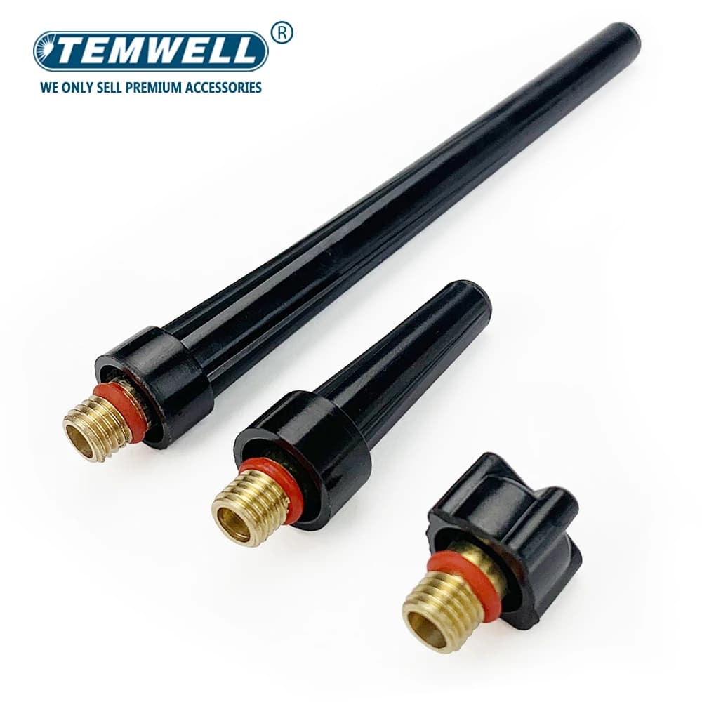 Outils de soudage, accessoires de Machine à souder TIG WP9 WP20 torche de soudage TIG/tête de pistolet, capuchon arrière TIG court, moyen et Long, 5 pièces