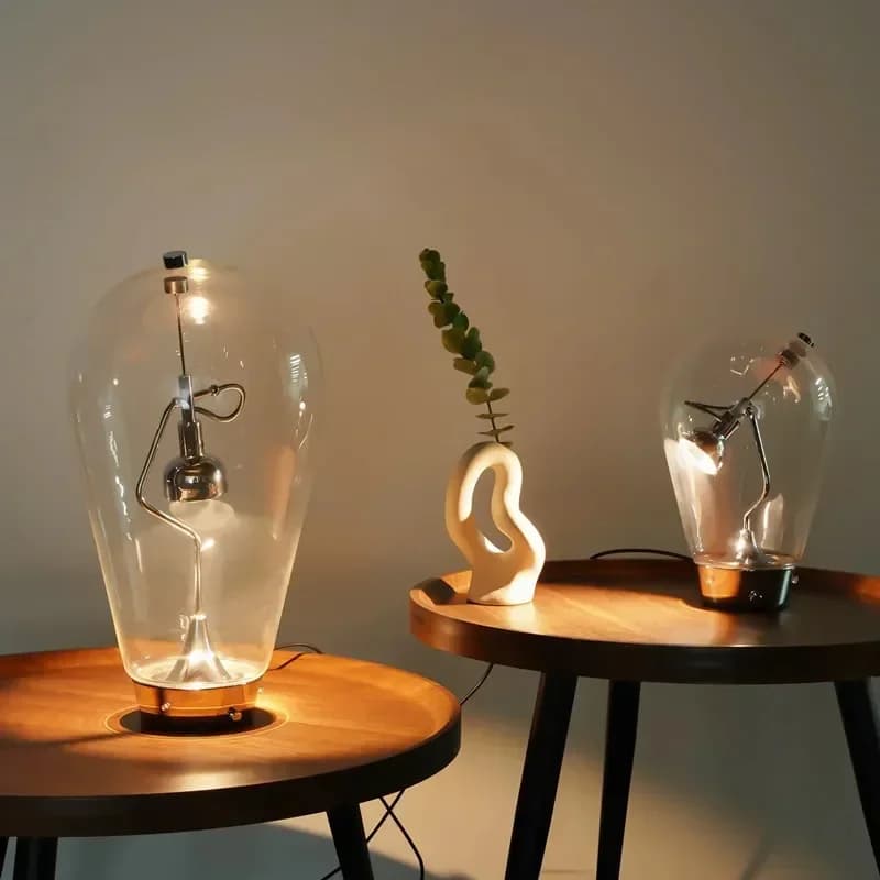 Lampe de bureau en verre industriel vintage, lampe de lecture de chevet à LED, lampe de table pour chambre à coucher, étude, design innovant, éclairage de décoration intérieure