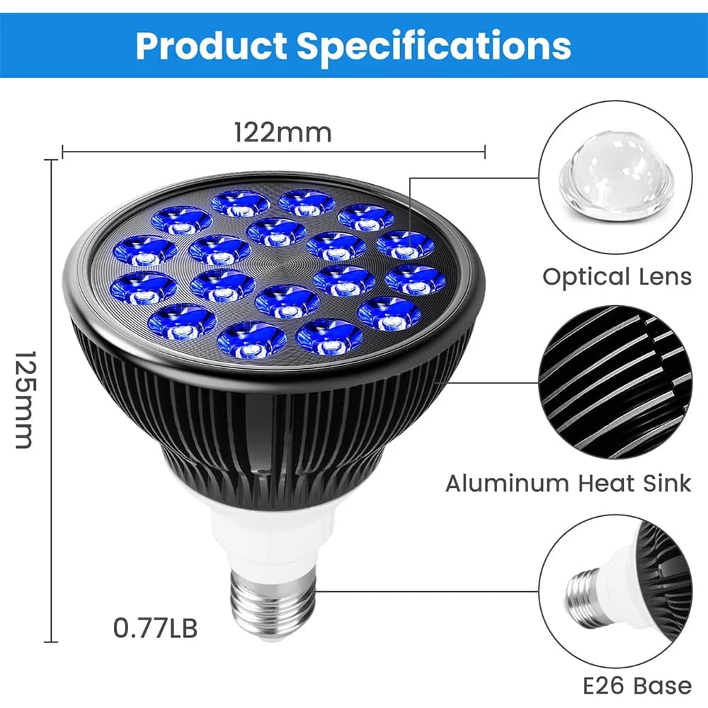 Lampe de bronzage ultraviolette Type de pince lampe de solarium pour le corps de bronzage 18 pièces lampe de lumière LED 395nm maison bronzage Solarium soins de la peau