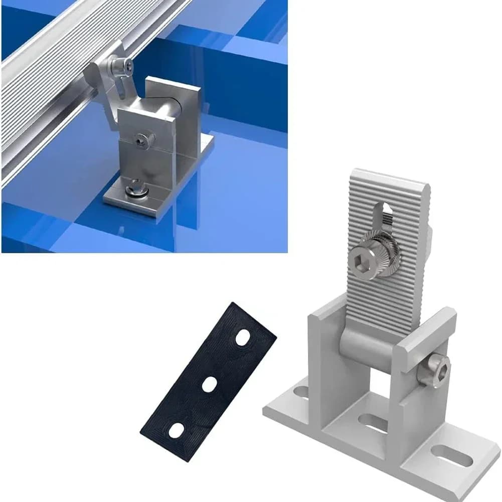 1/2/4 pièces panneau solaire pied montage en alliage d'aluminium panneau solaire élévation rotative avec support d'angle fixation de montage sur toit