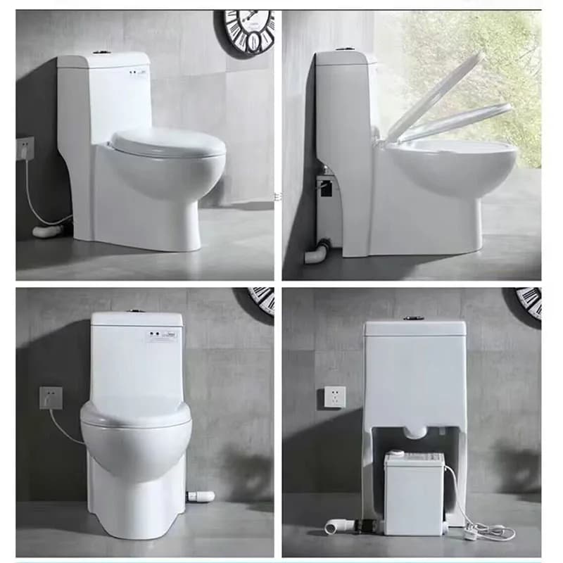 Pompe de relevage des eaux usées domestique automatique 500W avec broyeur électrique pour toilettes, moteur de pompe de relevage et de broyage des eaux usées