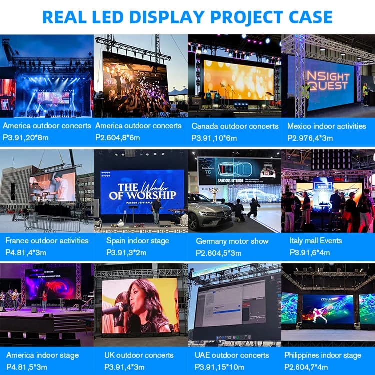 4m X 3m système complet P2.6 P2.9 P3.91 P4.81 LED affichage LED panneau mural vidéo intérieur extérieur scène événement toile de fond écran LED