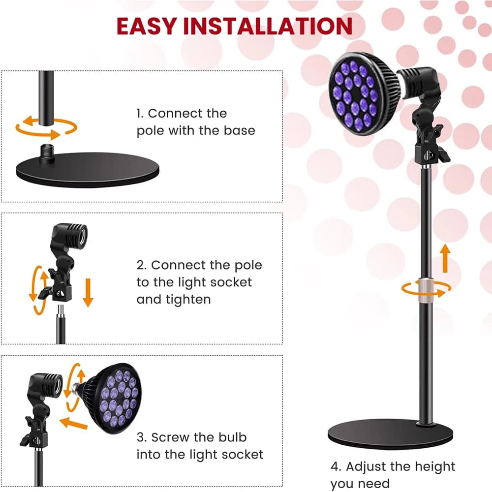 Lampe de bronzage ultraviolette 54W lampe à solarium pour le corps de bronzage soins de la peau 18 LED soins de la peau pour lampe de lumière de peau bronzée 460nm et 480nm