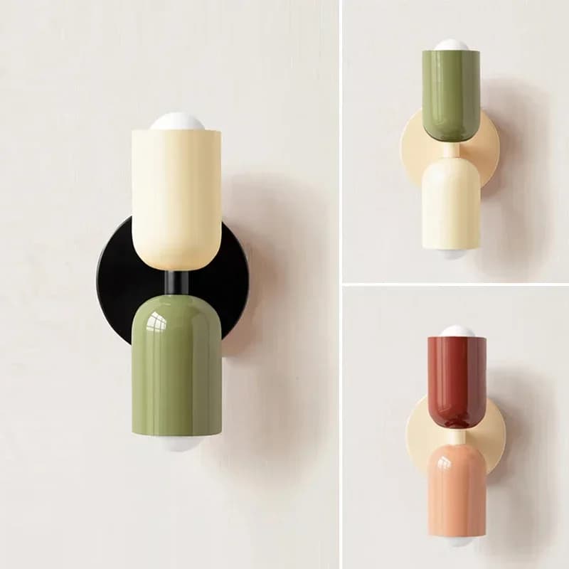 Lampe murale colorée pour chevet, style nordique, pour salon, couloir, chambre d'enfant, lampe de décoration intérieure Macaron