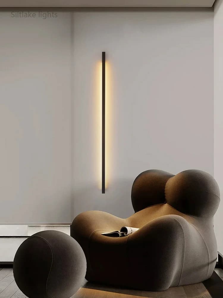 Lampes murales longues modernes nordiques lampe murale LED intérieur salon chambre fond applique murale lampe décorative pour la maison 90V 240V