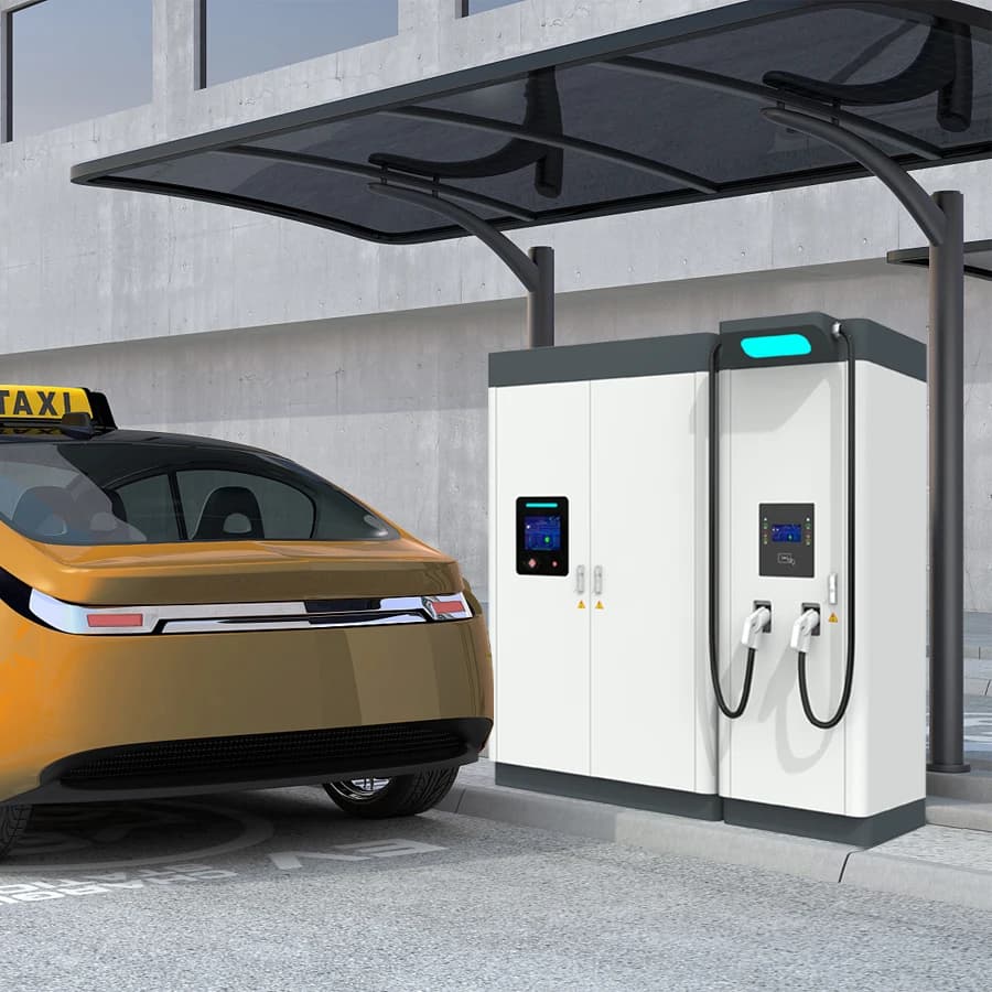 Station de recharge solaire pour véhicules électriques, chargeur rapide DC, 40-180 kW, OCPP, station de recharge au sol commerciale pour véhicules électriques
