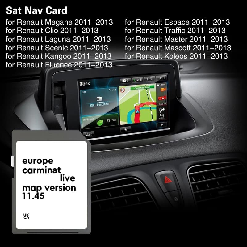 Carminat Live 11.45 Europe pour Renault Traffic 2011 2012 2013 couverture de carte danemark pologne serbie carte de Navigation SD