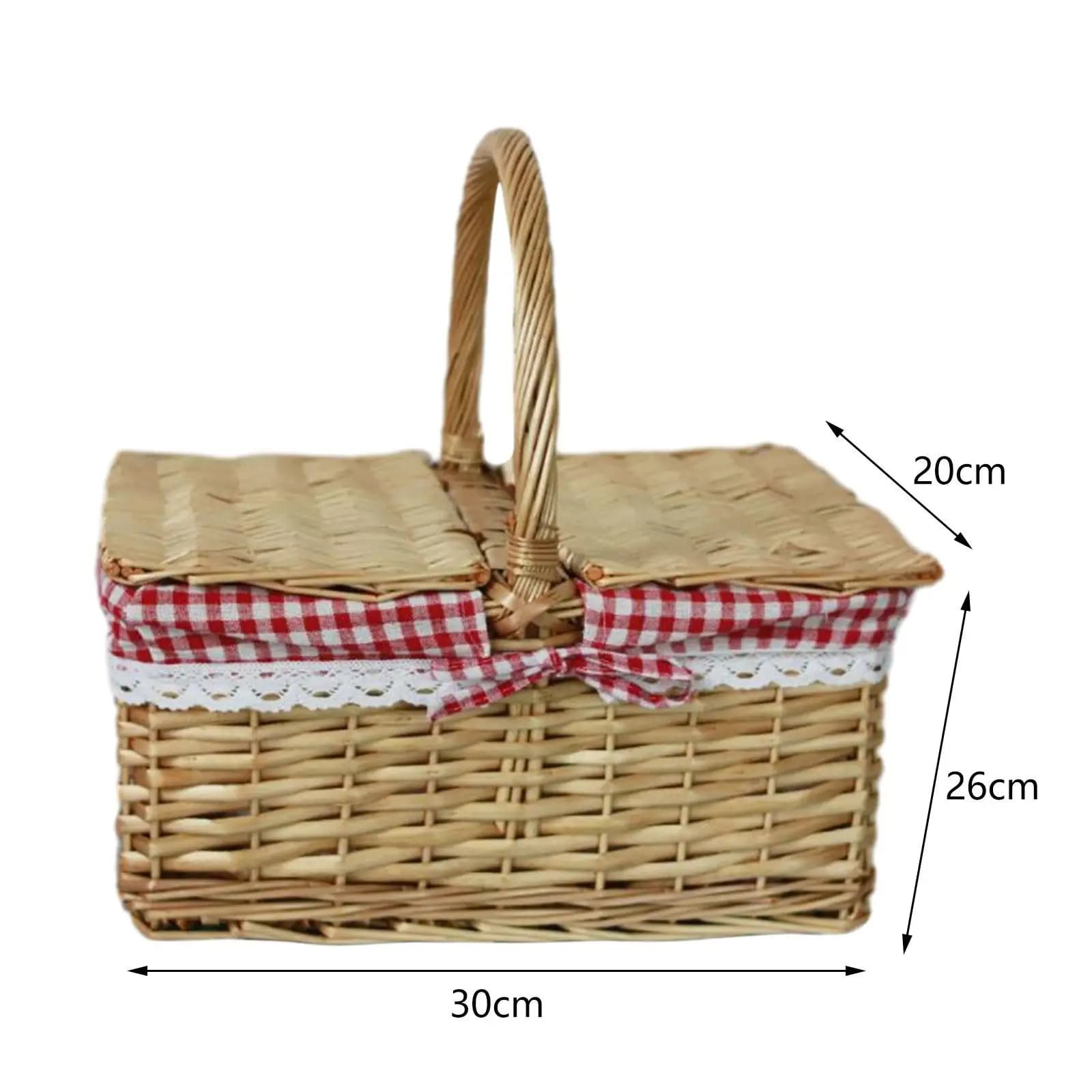 Panier de pique-nique panier tissé en osier pour la décoration de randonnée pour le Camping
