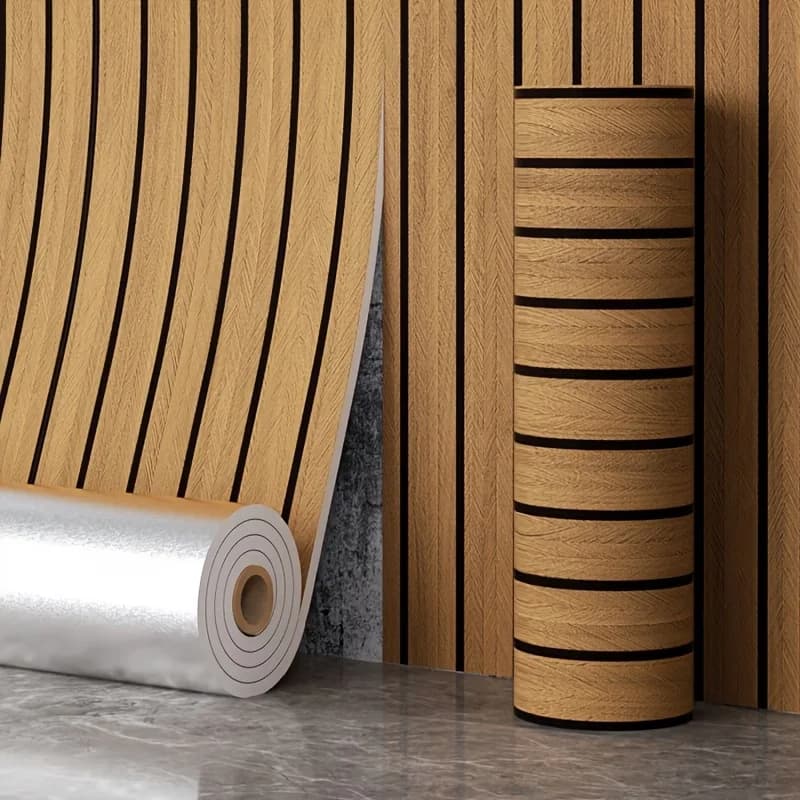 Papier peint auto-adhésif épais brun à motif quadrillé, design imitation plaid, imperméable et résistant à l'humidité, idéal pour les murs, les plafonds et la décoration intérieure