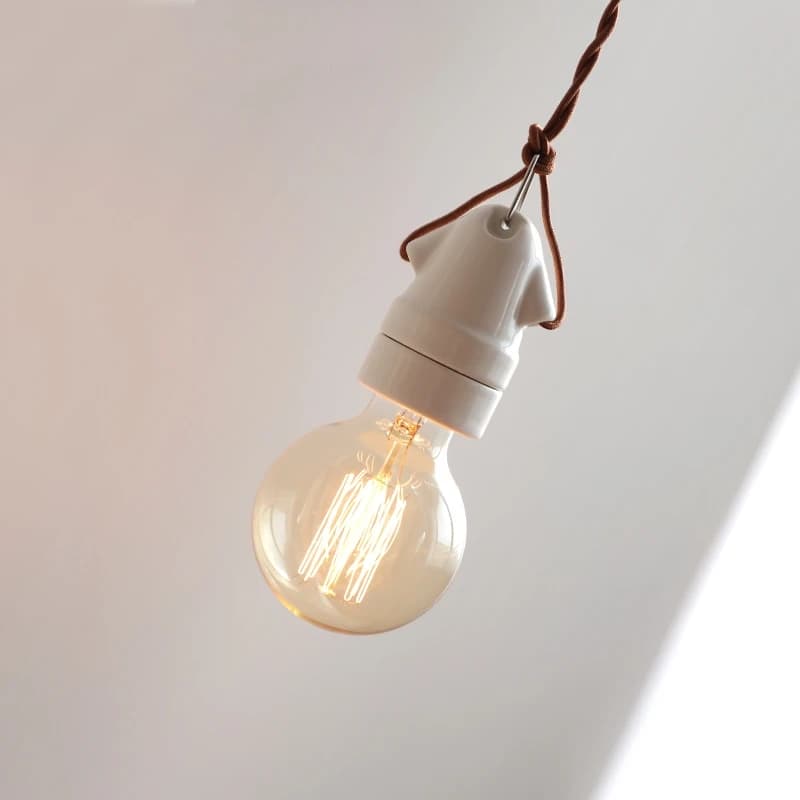 Lampe suspendue vintage en céramique pour chevet, lampe suspendue artistique à tête unique pour table de salle à manger, mini lampe suspendue créative et originale
