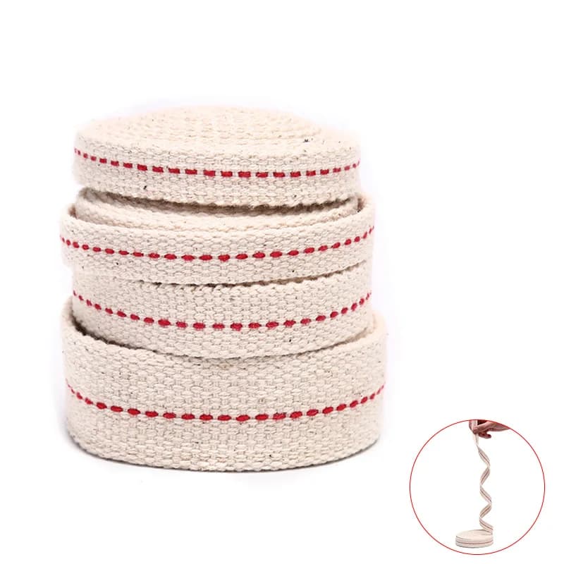 Mèche en coton tressé pour lampe à pétrole, largeur 1 mètre, 1,1/1,2/1,5/2,5 cm, pour lampe à huile domestique