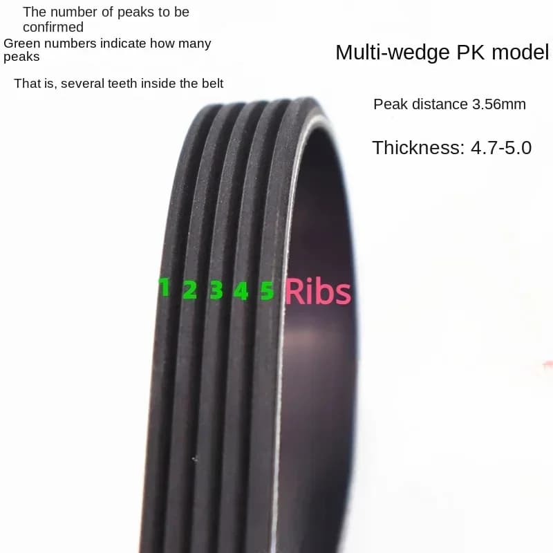 Ceinture à rainures multiples PK 3/4/5/6/7/8/9/10/12Ribs PK545 PK550 PK555 PK560 PK565 PK570 PK580 PK585 PK590 PK595