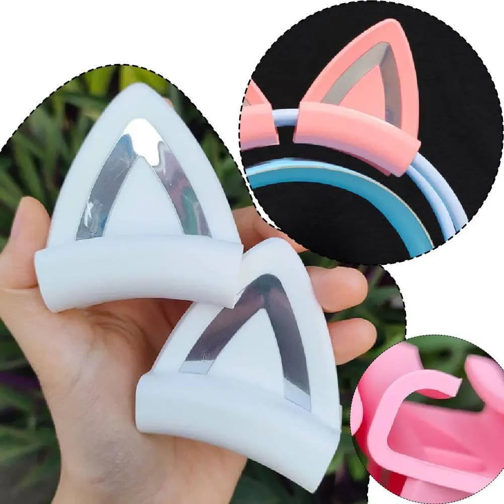 Oreilles de chat en silicone léger avec pendentif, casque stéréo, écouteurs de jeu, ensembles de sauna, accessoire de rêve, décoration