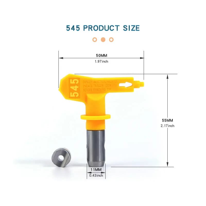 Buse de pistolet de pulvérisation sans air, série 2/3/4/5/6, durable, pour outil de pulvérisation de peinture Wagner 515 213 545 555, 1 pièce