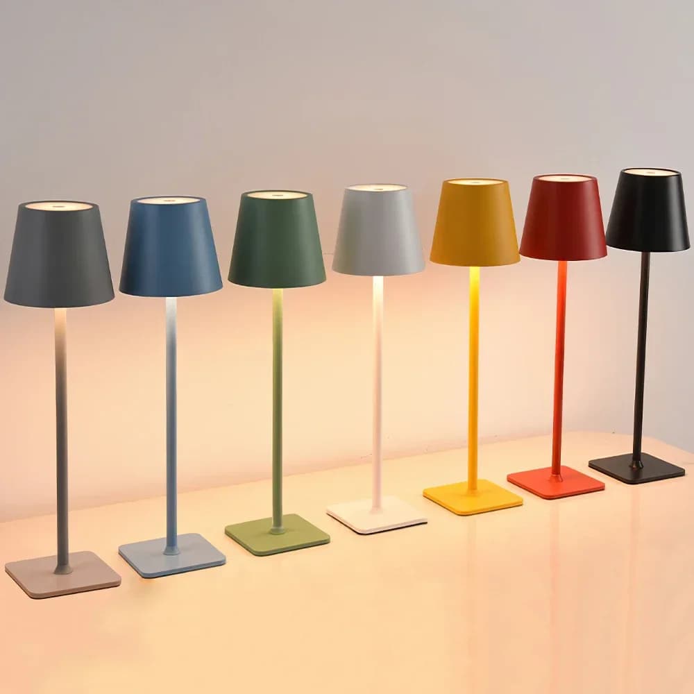 Hôtel sans fil Usb lampe de Table Rechargeable Poldina étanche interrupteur tactile lampes de Table pour chambre hôtel salon Restaurant