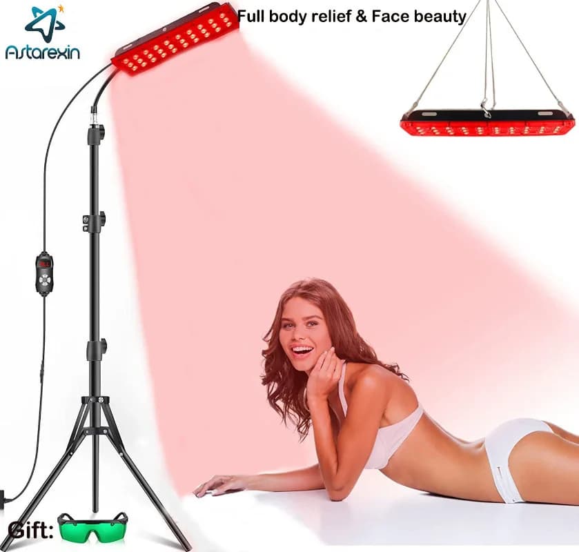 Lampe de thérapie à la lumière rouge pour tout le corps, dispositif à lumière infrarouge, lumière LED pour le visage, soulagement de la douleur corporelle, soins quotidiens de la peau, 660nm, 850nm