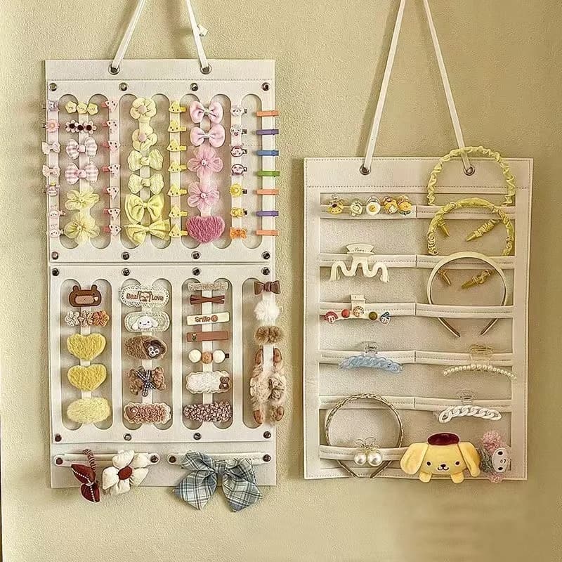 Organisateur de rangement suspendu pour accessoires de cheveux, 1 pièce, décoration murale, nœuds de cheveux, pinces à cheveux, corde à cheveux, lunettes, rangement d'organisation