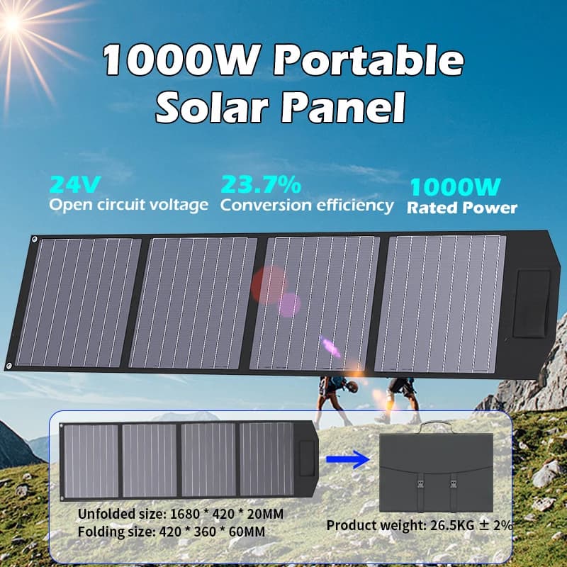Panneau solaire pliable 2000W