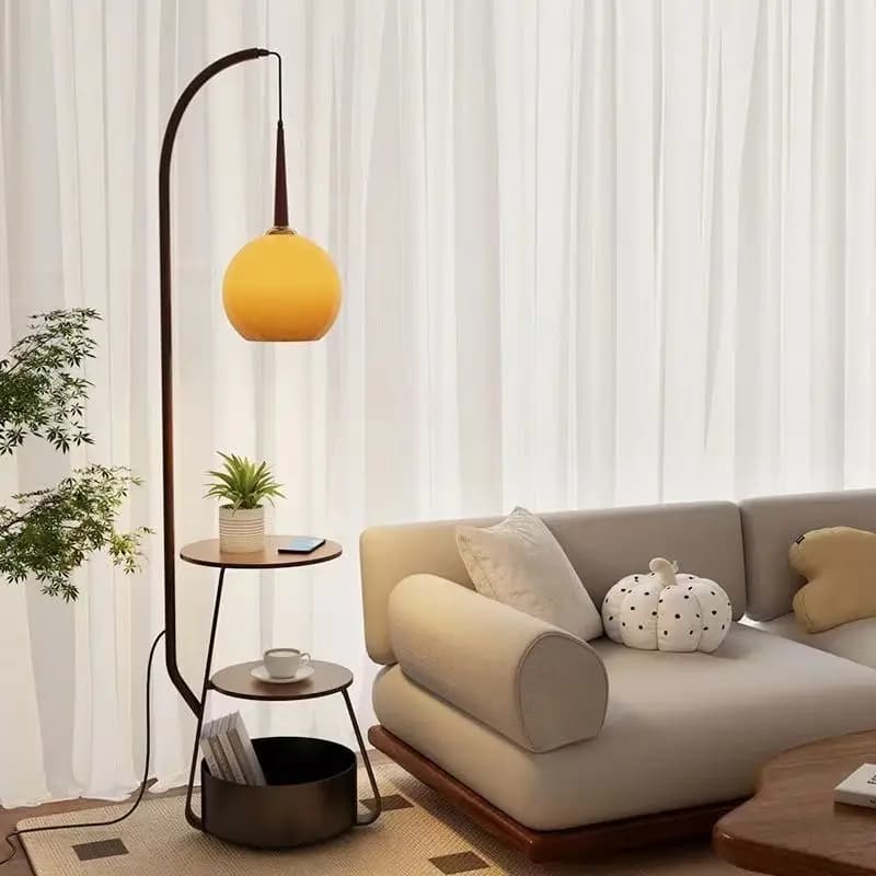 Lampadaire français du milieu du siècle avec Table d'appoint, Table d'appoint de canapé, éclairage d'ambiance, décoration de salle, lampadaire LED