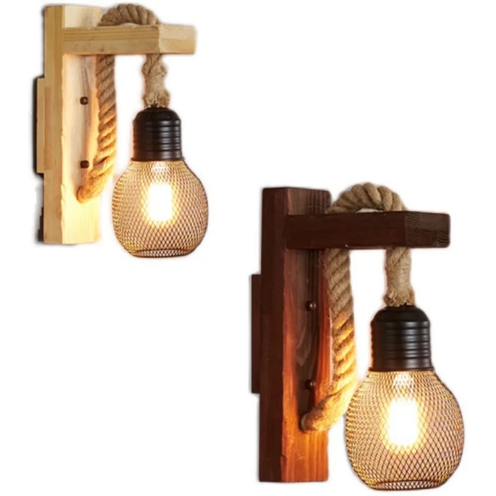 Applique Murale Vintage en Bois Rouillé de Style Américain