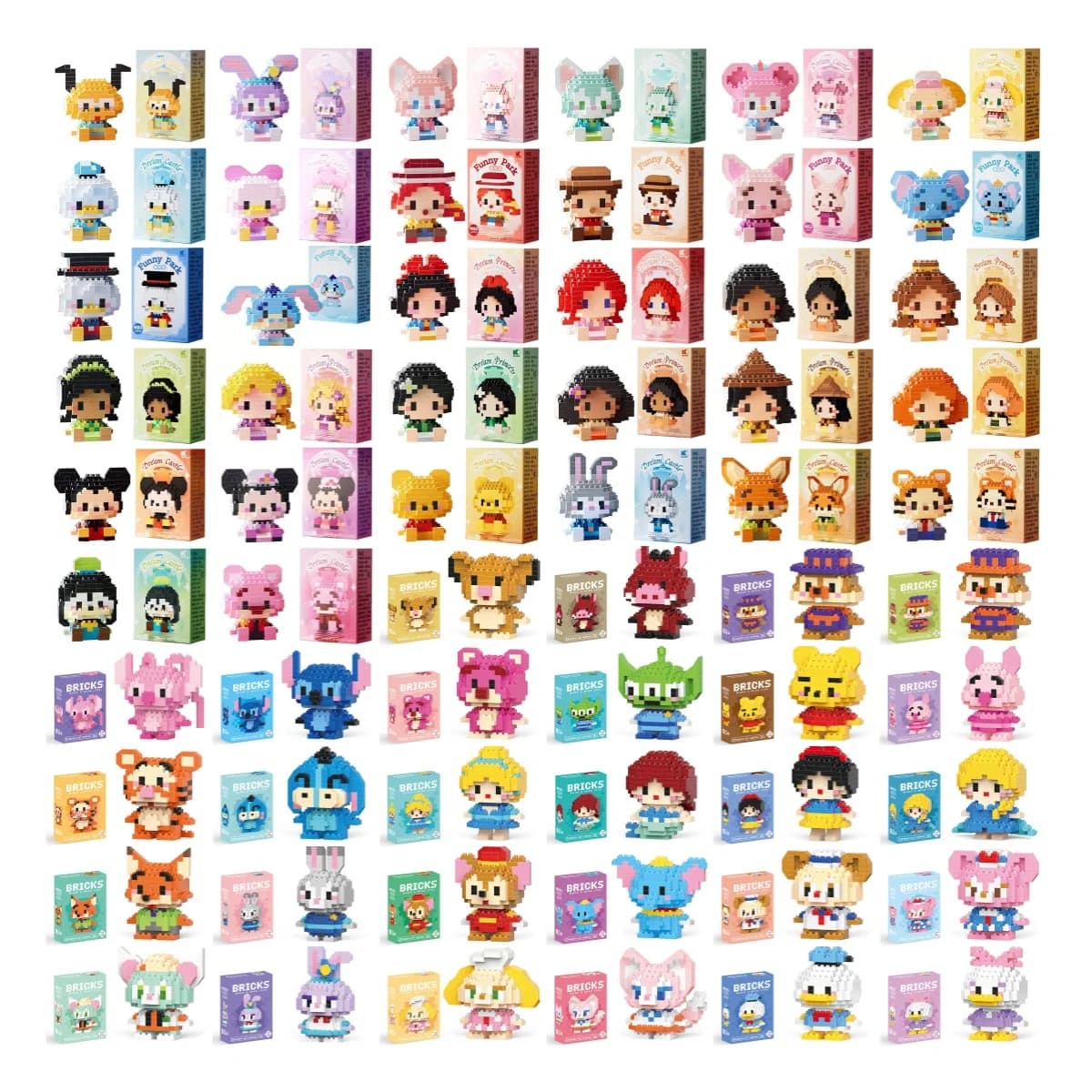 Blocs de construction Disney Lega LiLo Stitch, dessin animé LinaBell, figurines d'action pour enfants, briques à assembler, jouets DIY, cadeau