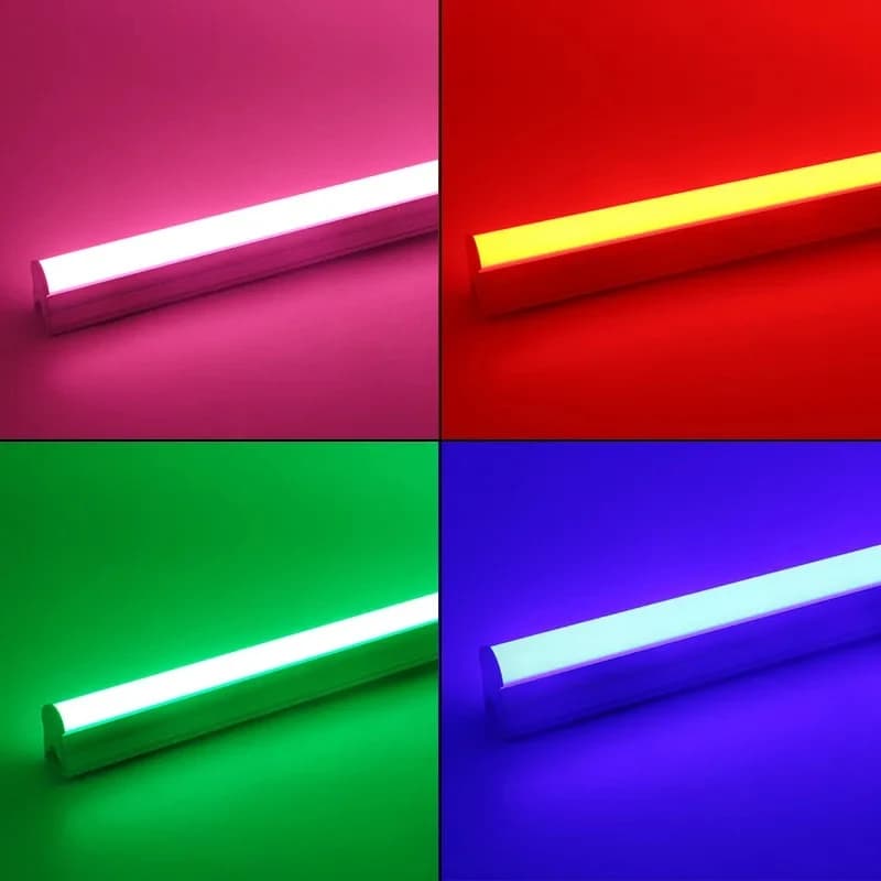 Tube LED coloré T5 intégré