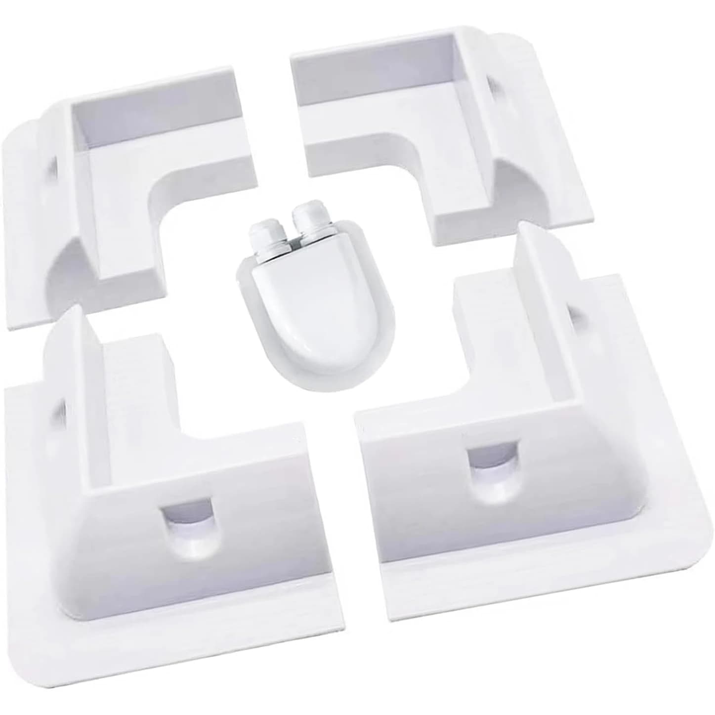Support de montage en plastique ABS pour panneau solaire avec 5 kits d'angle sans perçage, installation de camping-car et caravane à dessus plat marine RV
