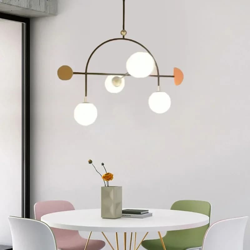 Lampe Suspendue en Verre de Style Styliste, pour Foyer, Salle à Manger, Chambre à Coucher, Ampoule, Art Déco, Fil Réglable, Livraison Directe