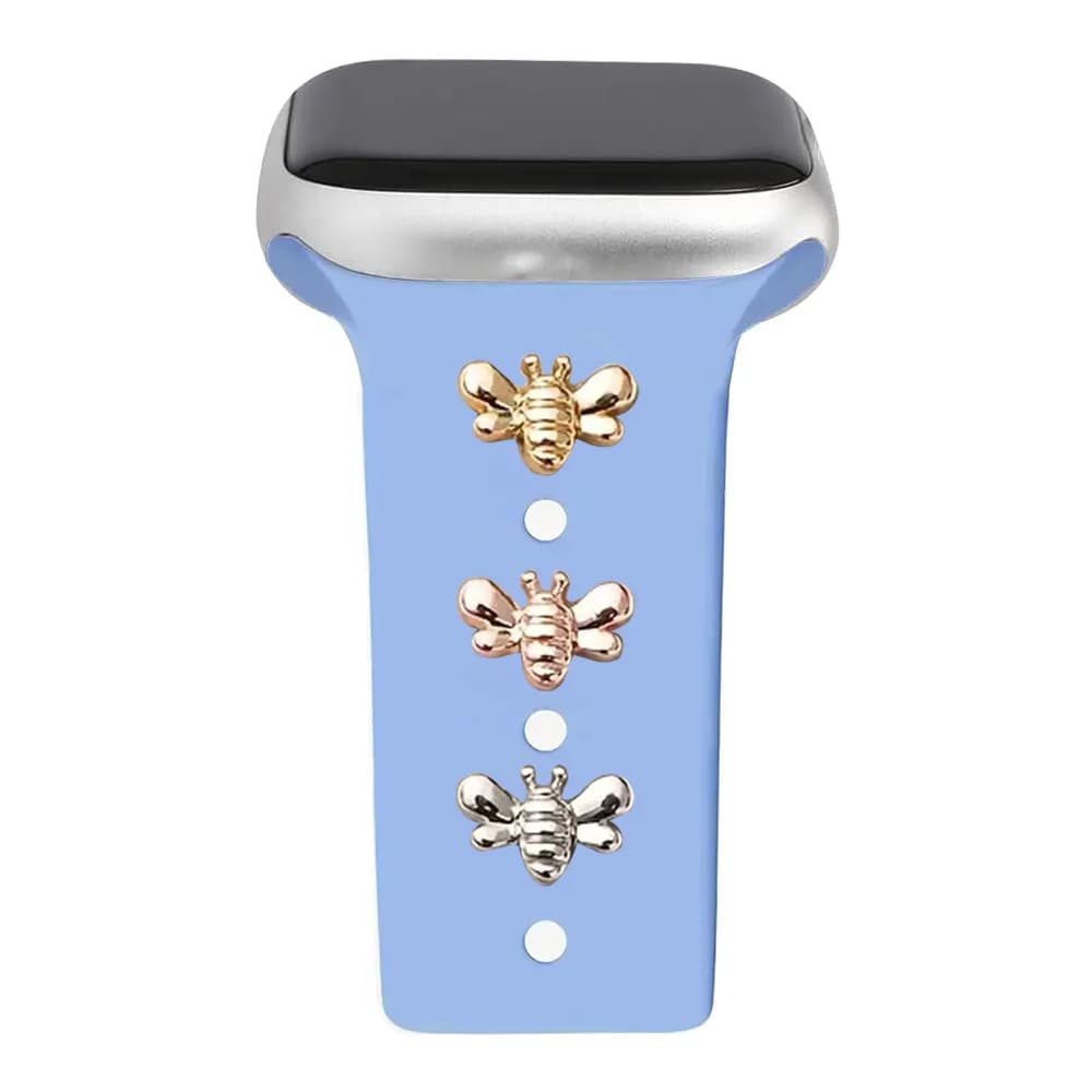 1 pièce d'accessoire de bracelet de montre à motif abeille tendance, adapté aux iWatch 38 mm, 40 mm, 41 mm, 44 mm, 45 mm.
