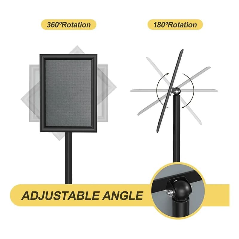 BSEVB-Pedestal support de sol extérieur intérieur debout présentoirs pour 8.5X 11 pouces affiche pour la publicité