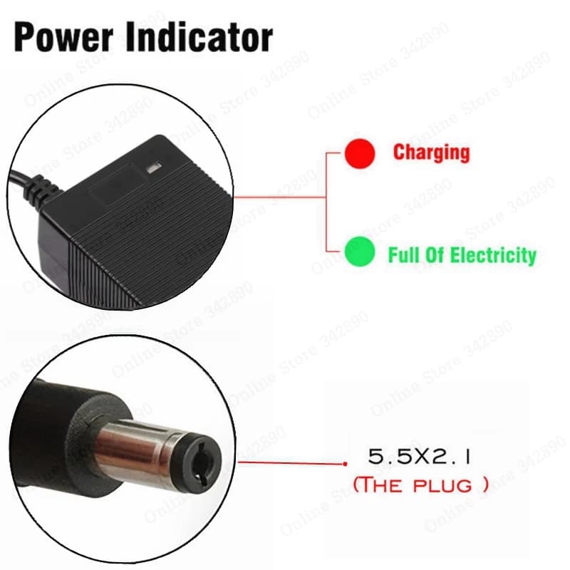 Chargeur de batterie au lithium polymère 37.8V 2A pour batterie li-ion 9S chargeur Portable DC5525