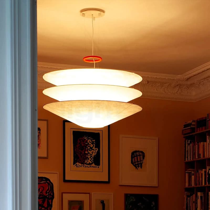 Floatation suspension lampe nordique papier abat-jour