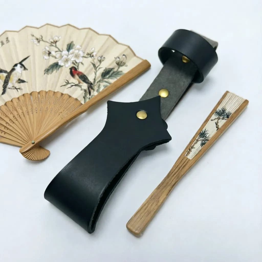 Étui pour ventilateur en similicuir, adapté aux ventilateurs portatifs, parfait pour les vacances, les bals de promo, l'usage quotidien, la mode victorienne ou les costumes.