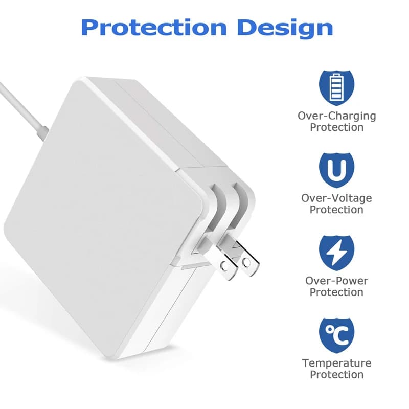 Adaptateur d'alimentation magnétique*2 T-Tip pour ordinateur portable, 45W 60W 85W, pour Apple Macbook Air Pro A1435 A1502 A1398 13 15 17'' après 2012
