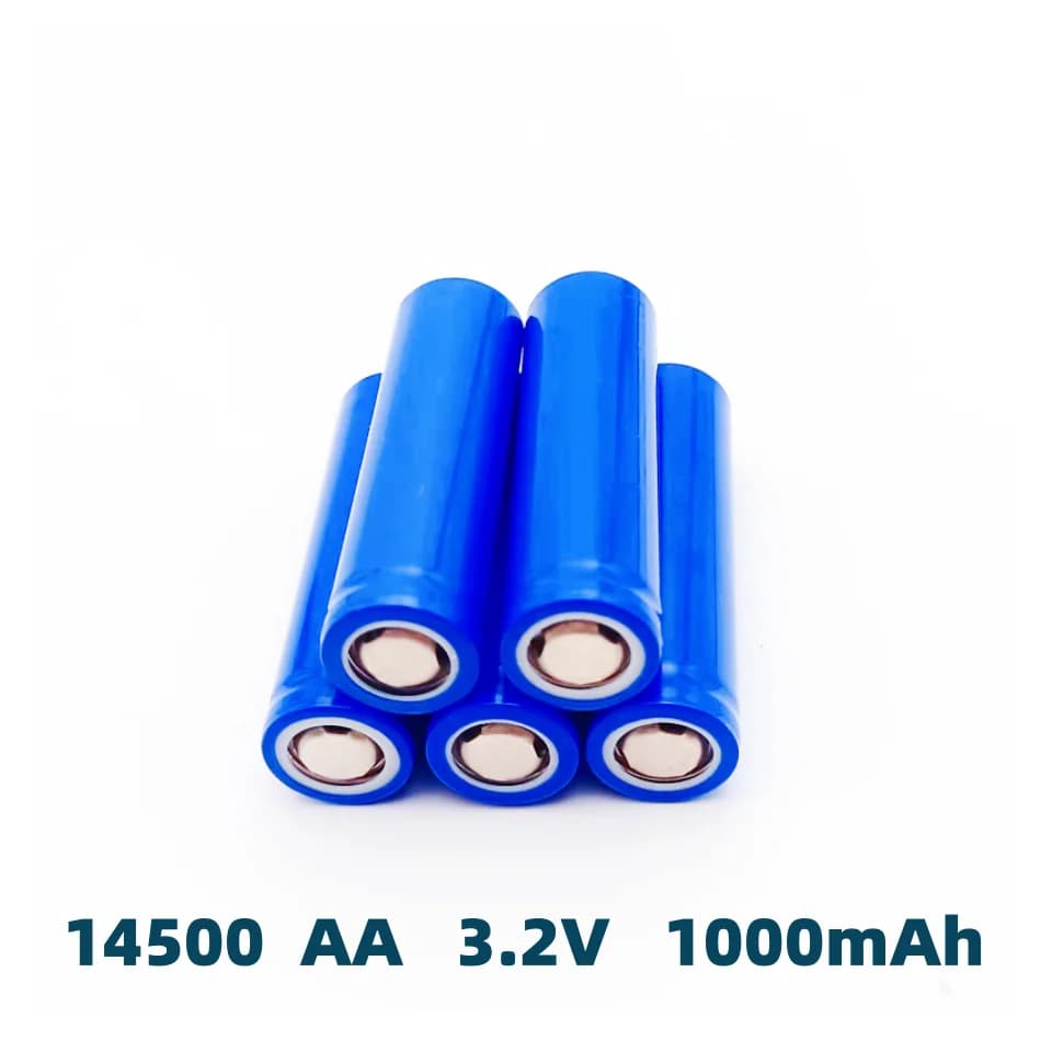 Batterie aste au lithium 14500, grande capacité, haute puissance, 3.2V, multifonctionnelle et durable, 1000mAh