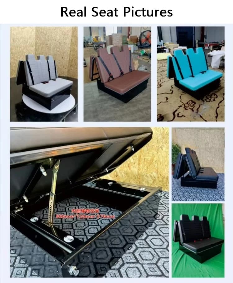 Accessoires d'intérieur pour camping-car, siège de voiture inclinable, canapé-lit pliant, banc RV MPV