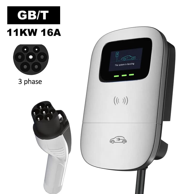 EVSE-Station de recharge pour voiture électrique, 3 phases, 16A, 11KW, GBT, câble, chargeur de véhicule, WIFI, Andrea gbt EV, Wallbox, 380V