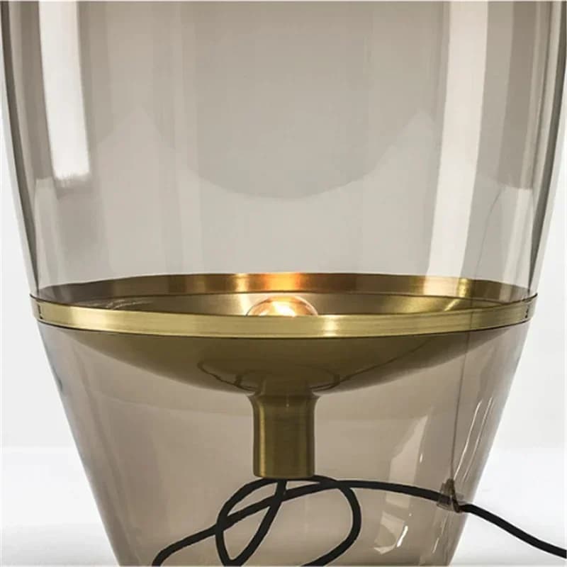 Lampe de Table en Verre de Style Tchèque, Luminaire Décoratif d'Nik, Idéal pour un Bureau, une Chambre à Coucher, un Bureau, un Salon ou un Bureau