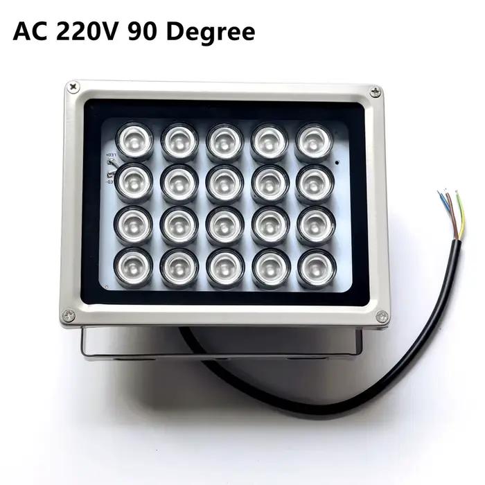 AC 220V 45/90 degrés IR illuminateur lampes infrarouges Vision nocturne extérieure étanche pour CCTV